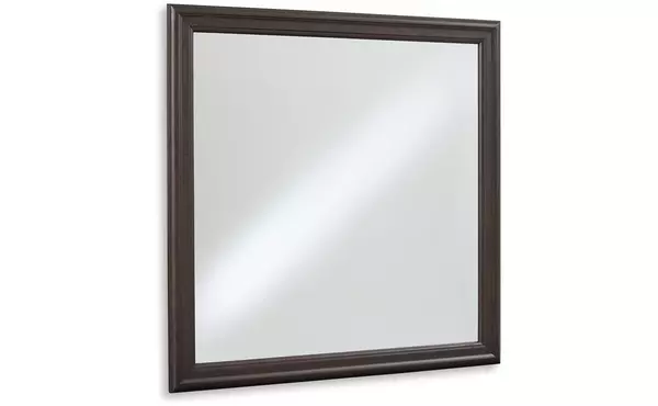 leewarden dark brown bedroom mirror by ashley