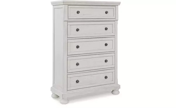 FIVE DRAWER CHEST ASHLEY Robbinsdale Antique White B742-46
