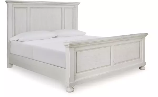 KING/CAL KING PANEL HEADBOARD ASHLEY Robbinsdale Antique White B742-58