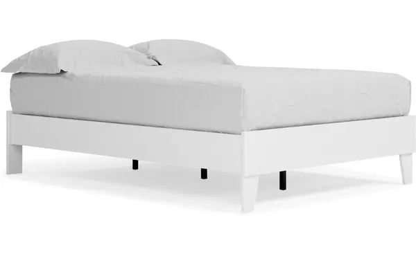 piperton white full platform bed by ashley