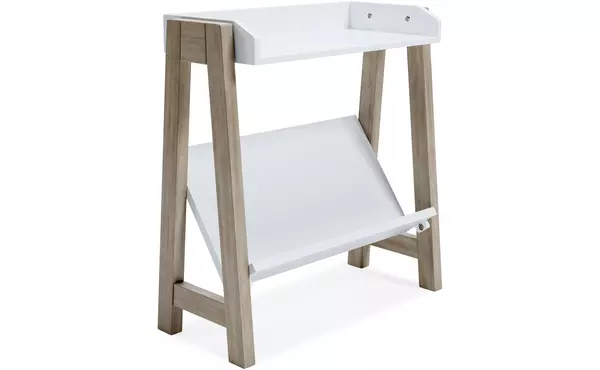 blariden white/tan small bookcase by ashley