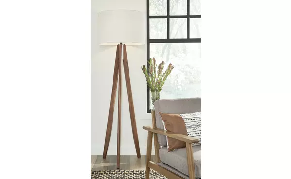 dallson brown wood floor lamp (1/cn) by ashley