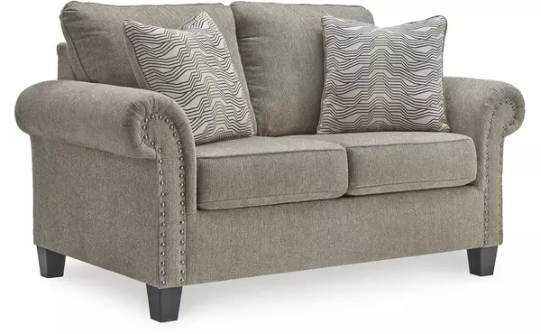 shewsbury pewter loveseat by ashley
