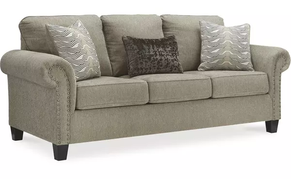 shewsbury pewter sofa by ashley