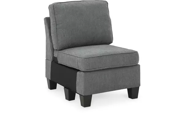 alessio charcoal armless chair by ashley