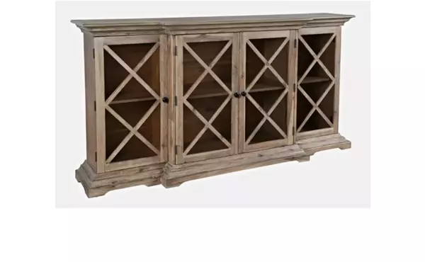 carrington  four door 70" breakfront cabinet carrington collection by jofran