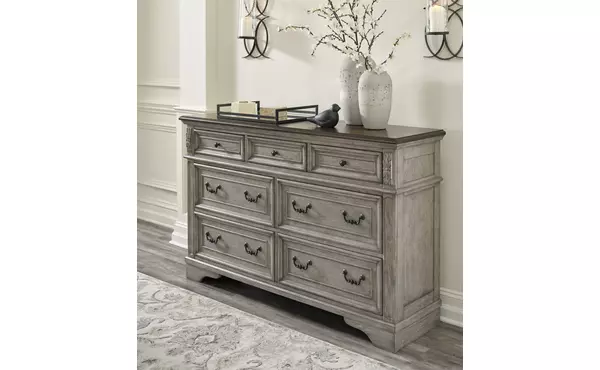 lodenbay antique gray/brown dresser by ashley