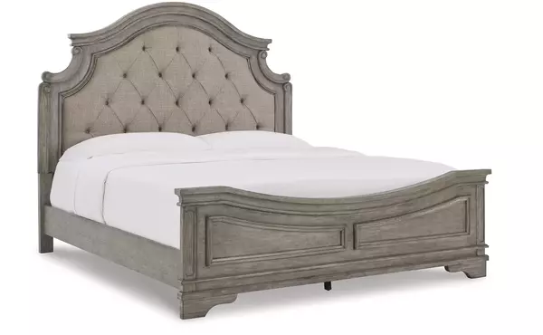 lodenbay antique gray/brown cal king panel rails by ashley