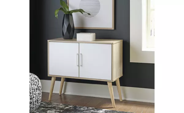 orinfield natural/white accent cabinet by ashley