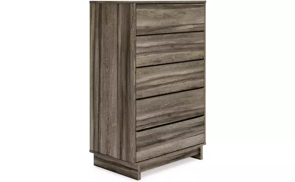 shallifer brown five drawer chest by ashley