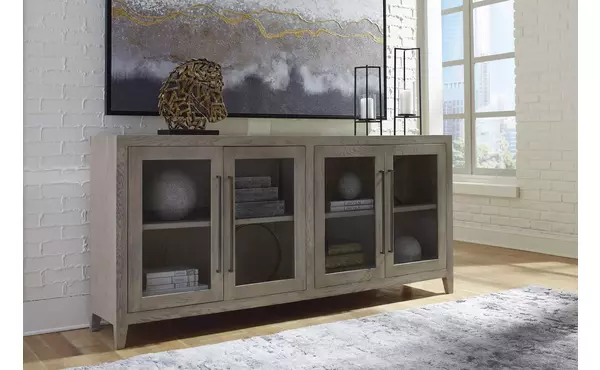 dalenville warm gray accent cabinet by ashley
