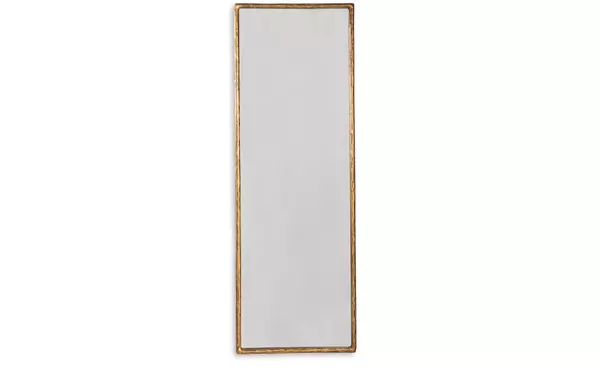 ryandale antique brass finish floor mirror by ashley
