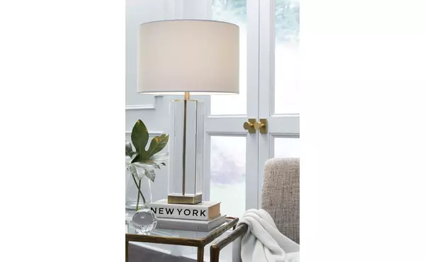 teelsen clear/gold crystal table lamp (1/cn) by ashley