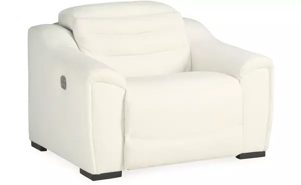 next-gen gaucho chalk pwr recliner/adj headrest by ashley