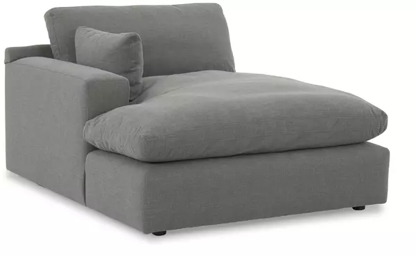 elyza smoke laf corner chaise by ashley