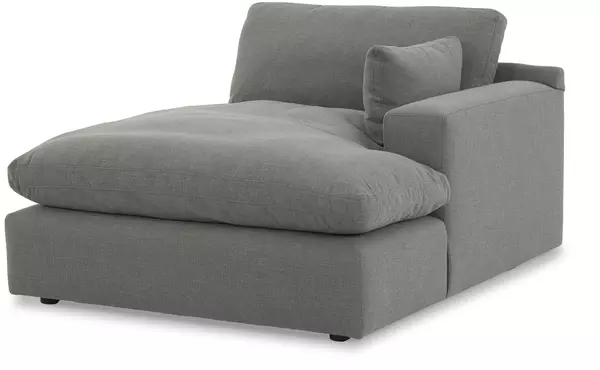 elyza smoke raf corner chaise by ashley