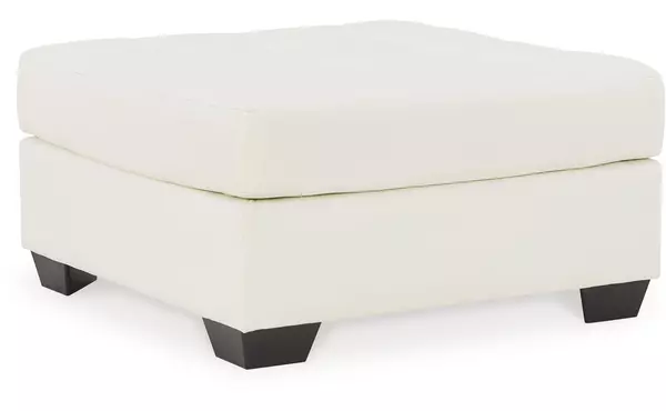 donlen white oversized accent ottoman by ashley