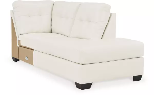 donlen white raf corner chaise by ashley
