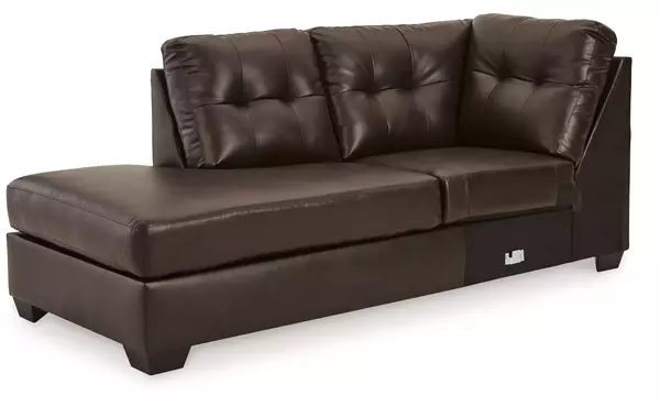 donlen chocolate laf corner chaise by ashley
