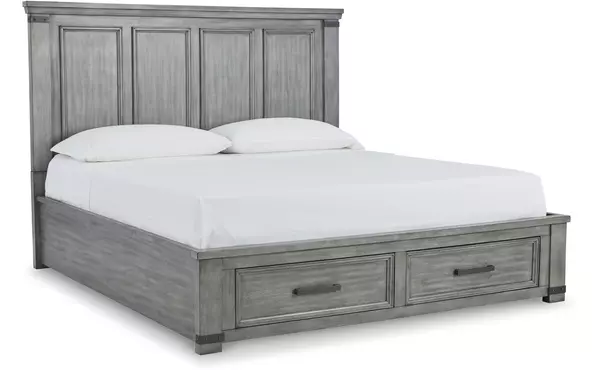 russelyn gray k/ck storage footboard by ashley