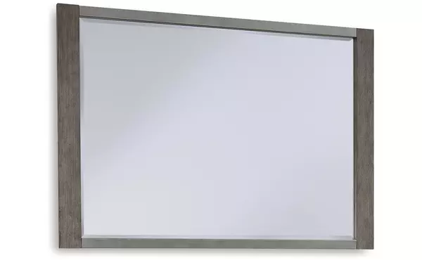 anibecca weathered gray bedroom mirror by ashley