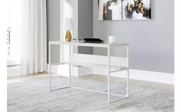 deznee white home office desk by ashley