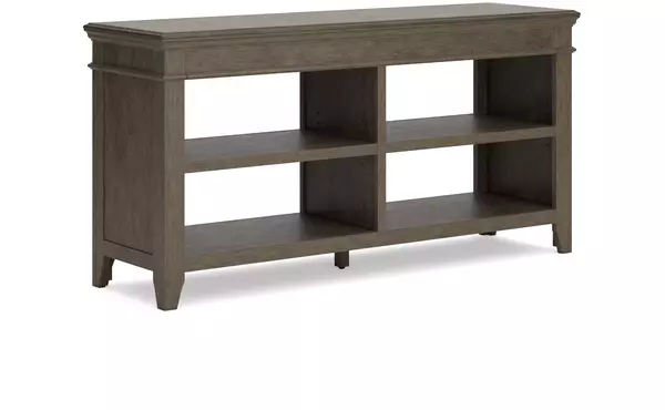 janismore weathered gray credenza by ashley