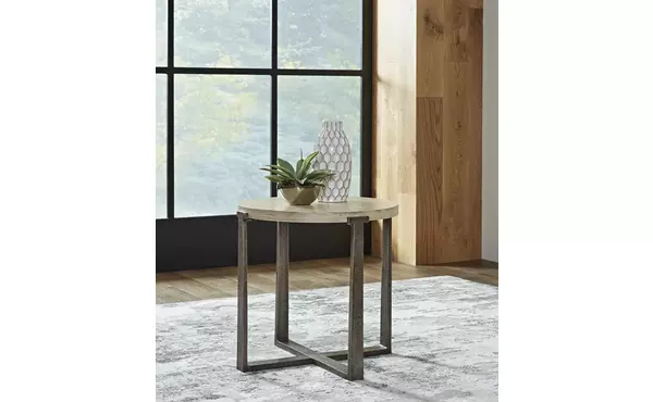 dalenville gray round end table by ashley