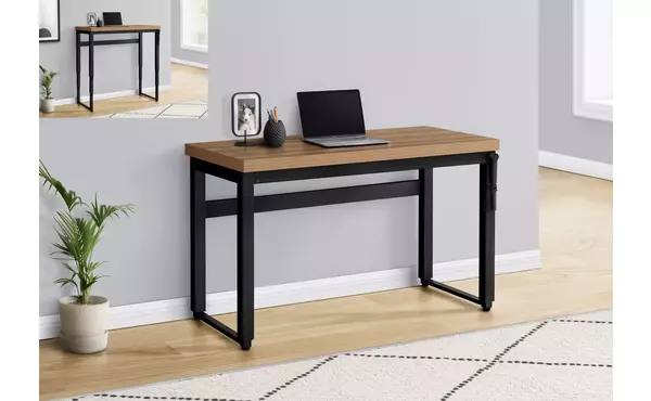 computer desk - 48 l - reclaimed wood - adj.height- black by monarch specialties