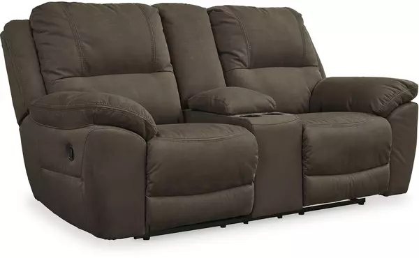 next-gen gaucho espresso dbl rec loveseat w/console by ashley