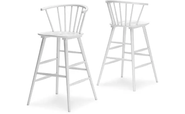 grannen white/natural tall barstool (2/cn) by ashley