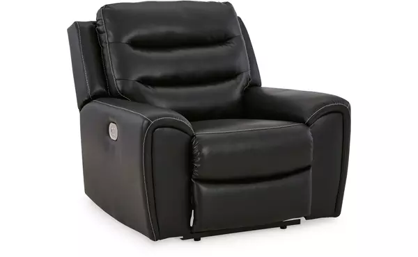 warlin black pwr recliner/adj headrest by ashley