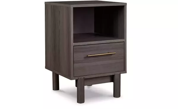 brymont dark gray one drawer night stand by ashley