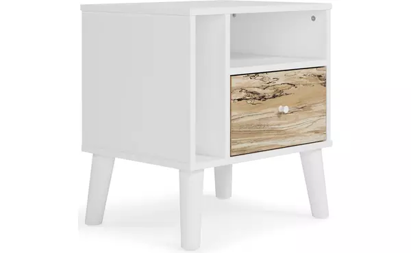 piperton white one drawer night stand by ashley