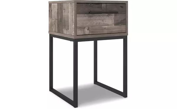 neilsville multi gray one drawer night stand by ashley