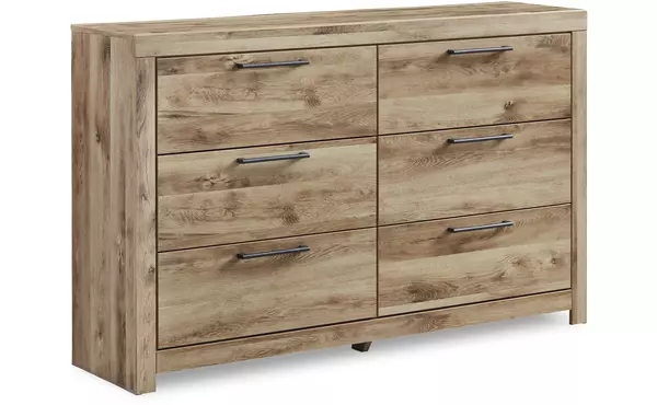 hyanna tan brown six drawer dresser by ashley