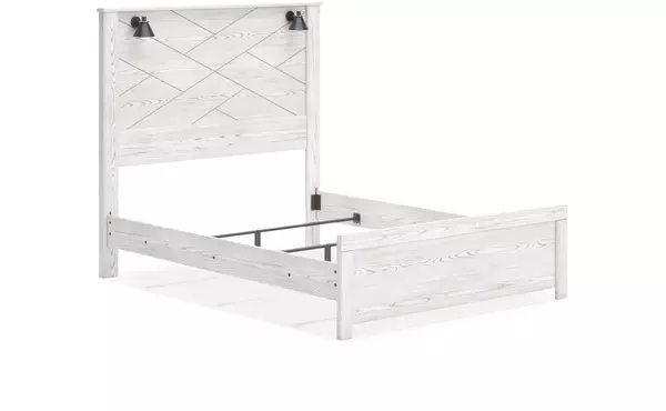 queen panel footboard ashley gerridan white/gray B1190-54