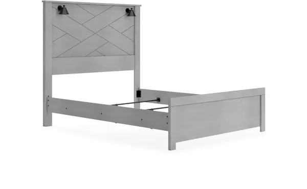 queen panel footboard ashley cottonburg light gray/white B1192-54