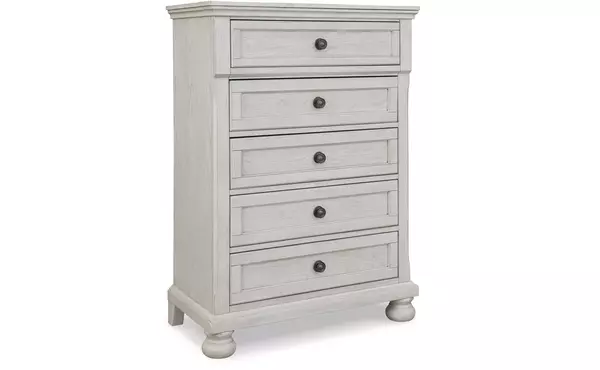 FIVE DRAWER CHEST ASHLEY Robbinsdale Antique White B742-45