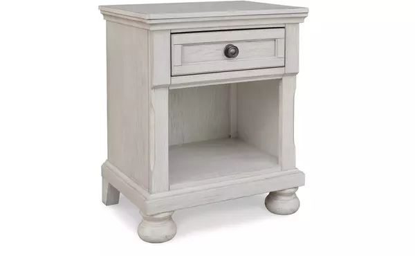 ONE DRAWER NIGHT STAND ASHLEY Robbinsdale Antique White B742-91