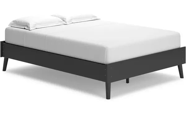 charlang two-tone full platform bed by ashley