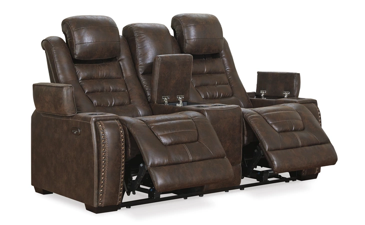 Game Zone PWR REC LOVESEAT/CON/ADJ HDRST ASHLEY Bark 3850118C