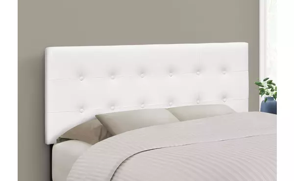 bed - full size - white leather-look headboard only by monarch specialties