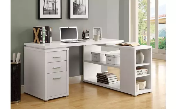 computer desk - white left or right facing corner by monarch specialties