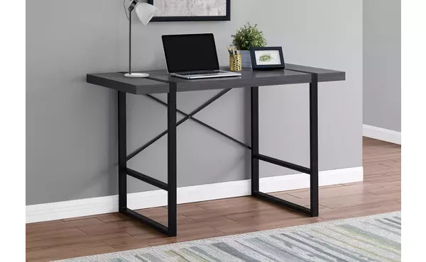 computer desk - 48 l - grey - black metal by monarch specialties