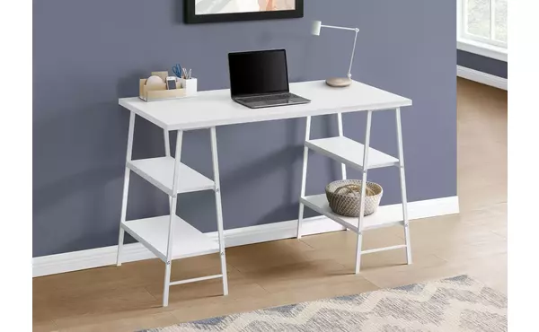 computer desk - 48 l - white - white metal by monarch specialties