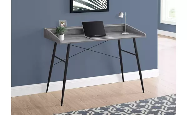 computer desk - 48 l - grey - black metal by monarch specialties