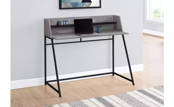 computer desk - 48 l - grey - black metal by monarch specialties