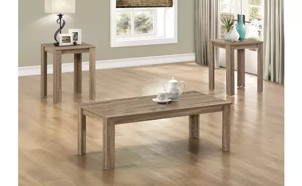 table set - 3pcs set - dark taupe by monarch specialties