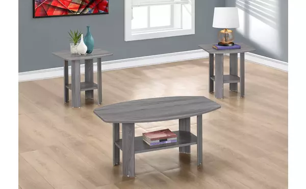 table set - 3pcs set - grey by monarch specialties